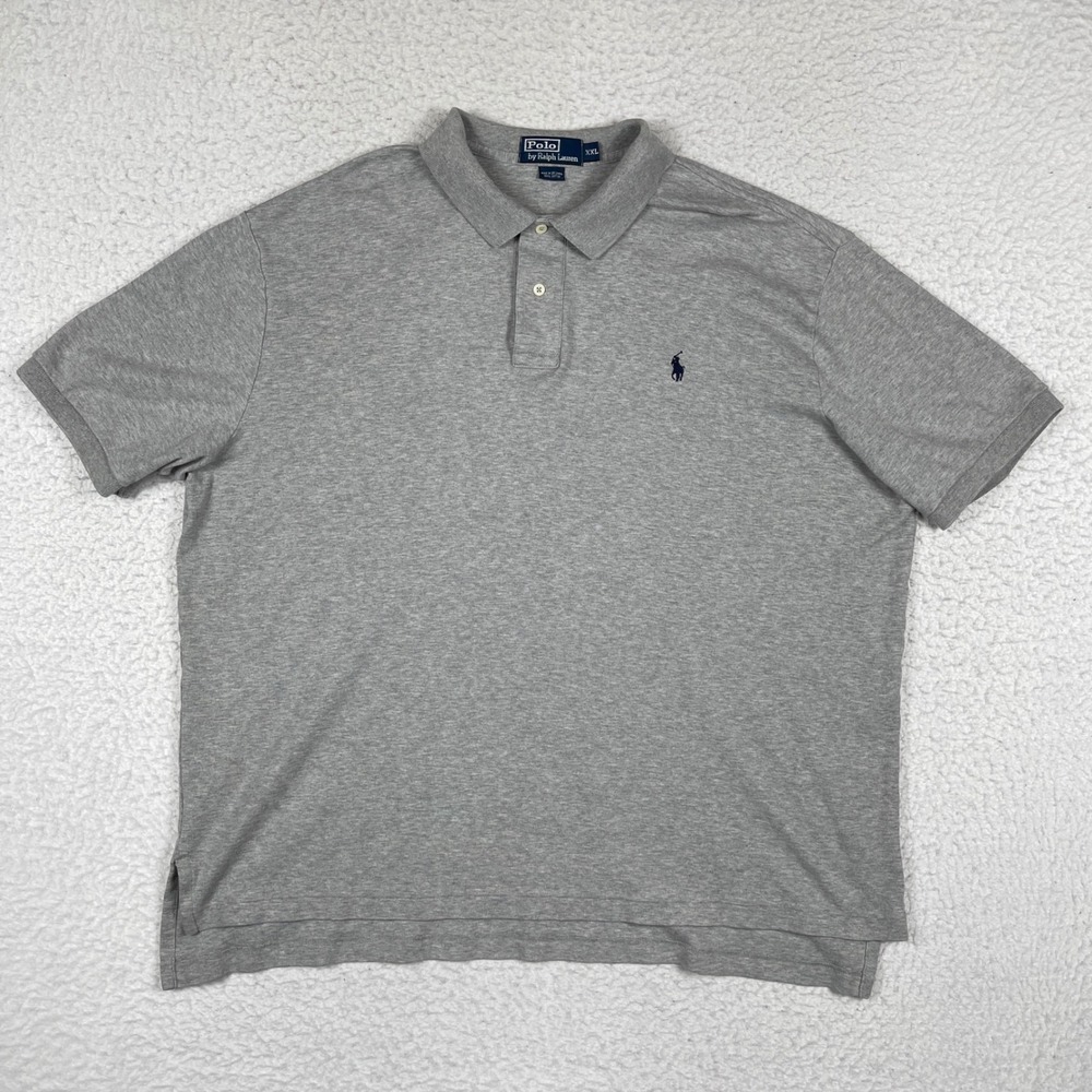 Polo Ralph Lauren Polo Shirt Mens XXL Gray Cotton Short Sleeve Pony Logo Classic